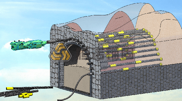 隧道管棚支護示意圖 隧道管棚支護示意圖